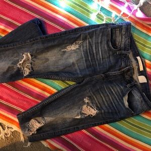 Distressed jeans